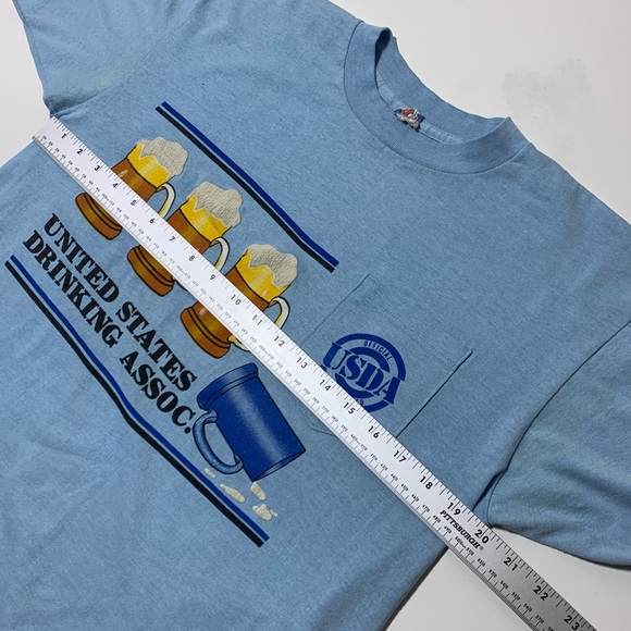 Vintage 80’s USDA United States Drinking Association Beer Single Stitch Shirt M - Picture 4 of 5